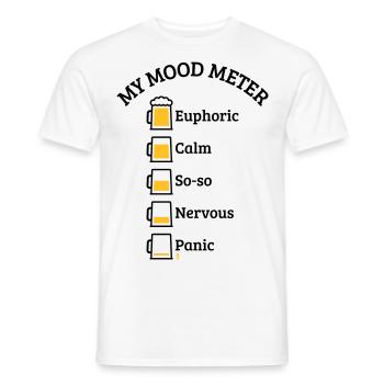 My Mood Meter (Beer Drinker / V1 / POS) - Men's T-Shirt - white - Front - AI Model Male 178 dark (178cm)