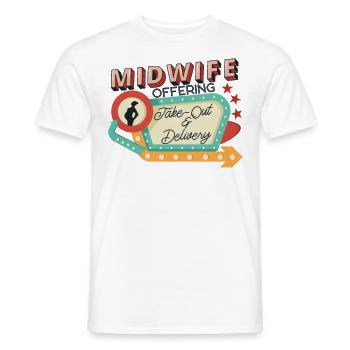 Nurse Midwife Birth Worker Midwife - Men's T-Shirt - white - Front - AI Model Male 178 dark (178cm)
