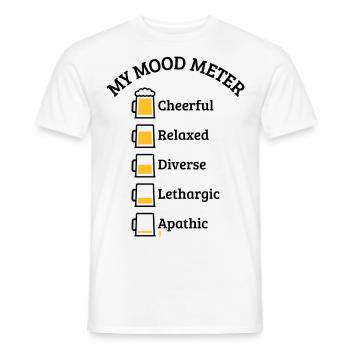 My Mood Meter (Beer Drinker / V3 / POS) - Men's T-Shirt - white - Front - AI Model Male 178 dark (178cm)