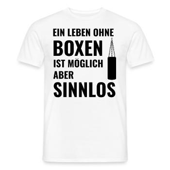 Boxen Boxsport Kampfsport Motto - Männer T-Shirt - Weiß - Vorne - AI Model Male 178 dark (178cm)