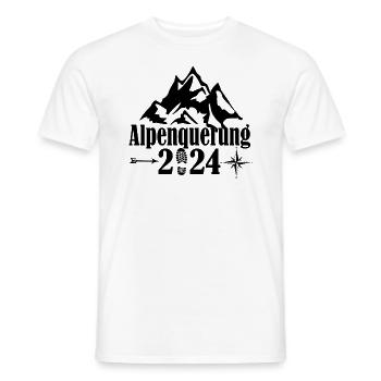 Alpenquerung 2024 - Männer T-Shirt - Weiß - Vorne - AI Model Male 178 dark (178cm)