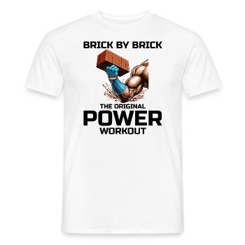 Maçon Maçon Maçon Humour Power Workout Drôle - T-shirt homme - blanc - Devant - AI Model Male 178 dark (178cm)