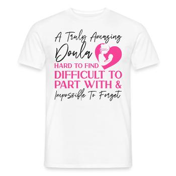 Doula Birth Worker A Truly Amazing - Men's T-Shirt - white - Front - AI Model Male 178 dark (178cm)