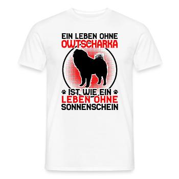 Owtscharka Leben ohne Kaukasischer Owtscharka - Männer T-Shirt - Weiß - Vorne - AI Model Male 178 dark (178cm)