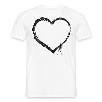 House Painter Decorator Heart - Men's T-Shirt - white - Front - AI Model Male 178 dark (178cm)