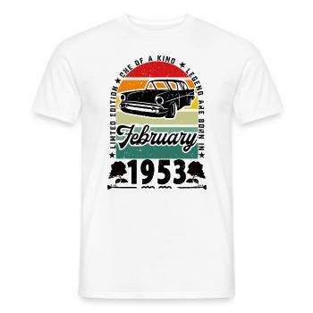 Geburtstag Februar 1953, Jahrgang Februar 1953. - Männer T-Shirt - Weiß - Vorne - AI Model Male 178 dark (178cm)