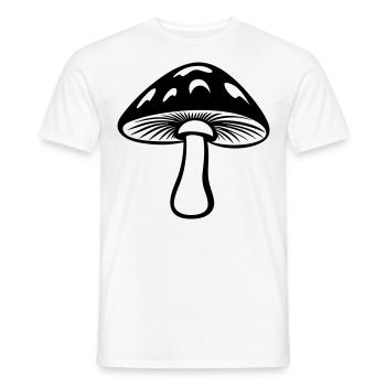 mushroom - Men's T-Shirt - white - Front - AI Model Male 178 dark (178cm)