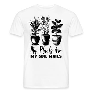 Les plantes sont mon compagnon de sol Amoureux du jardin - T-shirt homme - blanc - Devant - AI Model Male 178 dark (178cm)