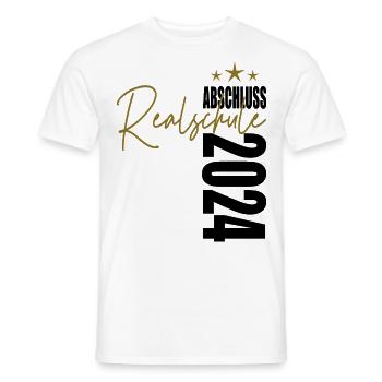 Abschluss 2024 Realschule - Männer T-Shirt - Weiß - Vorne - AI Model Male 178 dark (178cm)