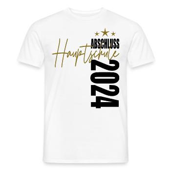 Abschluss 2024 Hauptschule - Männer T-Shirt - Weiß - Vorne - AI Model Male 178 dark (178cm)