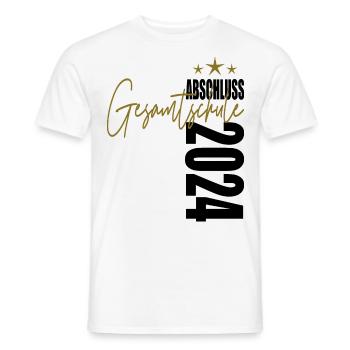 Abschluss 2024 Gesamtschule - Männer T-Shirt - Weiß - Vorne - AI Model Male 178 dark (178cm)