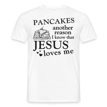 Amoureux des crêpes Enfants Jésus Foi - T-shirt homme - blanc - Devant - AI Model Male 178 dark (178cm)