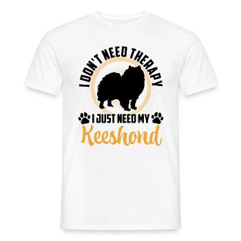 Wolfsspitz Brauche nur Deutscher Wolfsspitz - Männer T-Shirt - Weiß - Vorne - AI Model Male 178 dark (178cm)