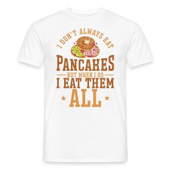Les enfants amateurs de crêpes que je ne fais pas toujours - T-shirt homme - blanc - Devant - AI Model Male 178 dark (178cm)