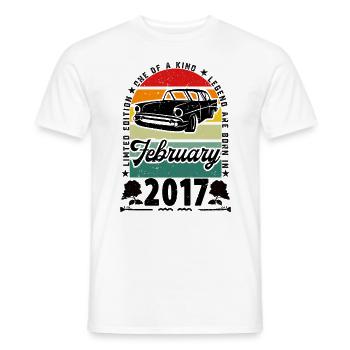 Birthday February 2017, Vintage February 2017. - Men's T-Shirt - white - Front - AI Model Male 178 dark (178cm)