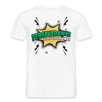 Endurance is my superpower trait - Men's T-Shirt - white - Front - AI Model Male 178 dark (178cm)