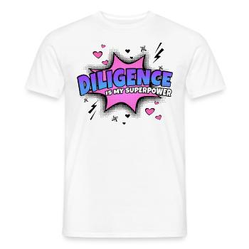 Fleiß Ist Meine Superkraft Eigenschaft - Männer T-Shirt - Weiß - Vorne - AI Model Male 178 dark (178cm)