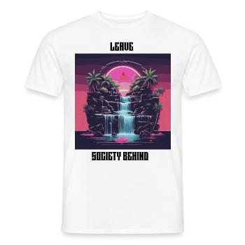 Leave Society Behind - Männer T-Shirt - Weiß - Vorne - AI Model Male 178 dark (178cm)