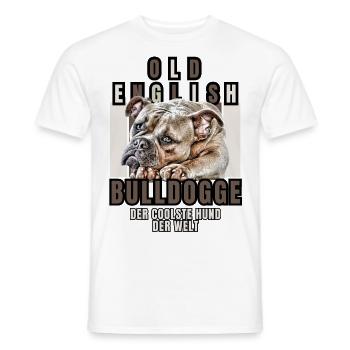 Bouledogue Vieux Bouledogue Anglais Chien Chiens - T-shirt homme - blanc - Devant - AI Model Male 178 dark (178cm)