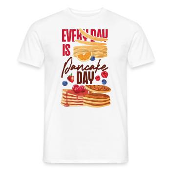 Pancake Lover Kids Every Day Is - Männer T-Shirt - Weiß - Vorne - AI Model Male 178 dark (178cm)