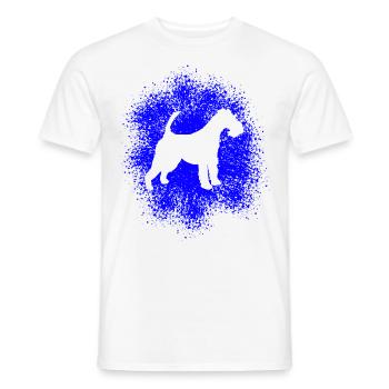 Drahthaar-Foxterrier für Hundeliebhaber - Männer T-Shirt - Weiß - Vorne - AI Model Male 178 dark (178cm)