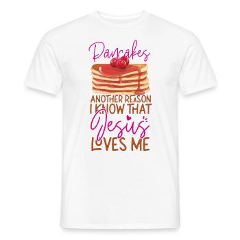 Amoureux des crêpes Enfants Jésus Foi - T-shirt homme - blanc - Devant - AI Model Male 178 dark (178cm)