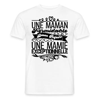 Grandma Gift- An Exceptional Granny. - Men's T-Shirt - white - Front - AI Model Male 178 dark (178cm)
