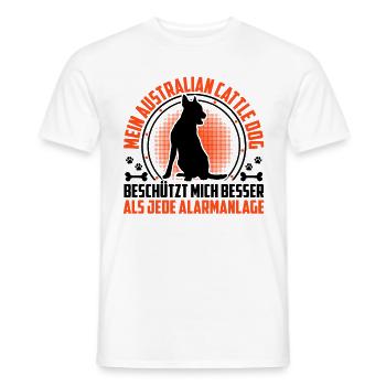 Un bouvier australien me protège - T-shirt homme - blanc - Devant - AI Model Male 178 dark (178cm)