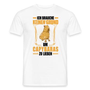 Les capybaras n’aiment pas l’Amérique du Sud Les capybaras - T-shirt homme - blanc - Devant - AI Model Male 178 dark (178cm)