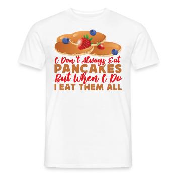 Les enfants amateurs de crêpes que je ne fais pas toujours - T-shirt homme - blanc - Devant - AI Model Male 178 dark (178cm)