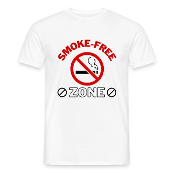 Smoke-free Zone Nichtraucher Geschenkidee - Männer T-Shirt - Weiß - Vorne - AI Model Male 178 dark (178cm)