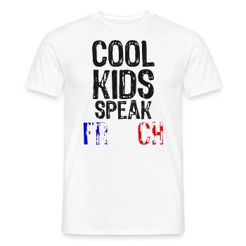 Cool Kids Speak French language Gift for France - Men's T-Shirt - white - Front - AI Model Male 178 dark (178cm)