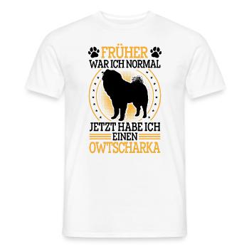 Ovcharka, formerly normal Caucasian Ovcharka - Men's T-Shirt - white - Front - AI Model Male 178 dark (178cm)