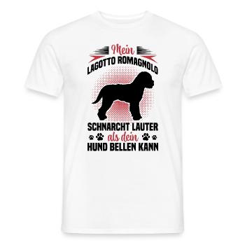 Lagotto Romagnolo snores loud water dog - Men's T-Shirt - white - Front - AI Model Male 178 dark (178cm)
