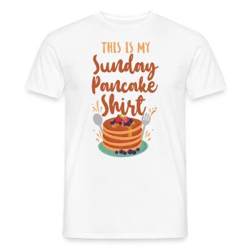 Les enfants amateurs de crêpes c’est mon - T-shirt homme - blanc - Devant - AI Model Male 178 dark (178cm)