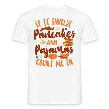 Pancake Lover Kids If It Involves - Men's T-Shirt - white - Front - AI Model Male 178 dark (178cm)