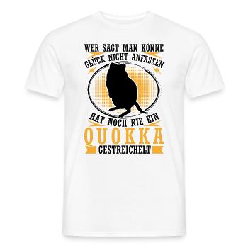 Quokka streicheln Beuteltier Quokka - Männer T-Shirt - Weiß - Vorne - AI Model Male 178 dark (178cm)