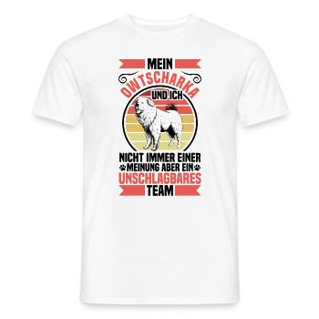 Ovcharka is unbeatable Caucasian Ovcharka - Men's T-Shirt - white - Front - AI Model Male 178 dark (178cm)