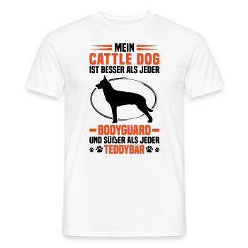 Bouvier australien meilleur que garde du corps - T-shirt homme - blanc - Devant - AI Model Male 178 dark (178cm)