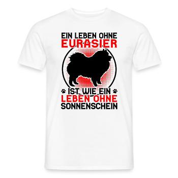 La vie sans Eurasier Spitz Eurasier - T-shirt homme - blanc - Devant - AI Model Male 178 dark (178cm)