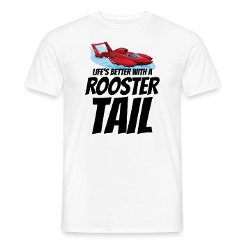 Rooster Tail Rumble: Wasserflugzeug-Rennspaß - Männer T-Shirt - Weiß - Vorne - AI Model Male 178 dark (178cm)