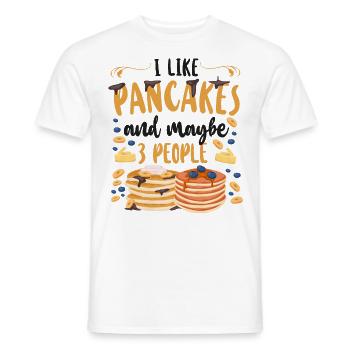 Amoureux des crêpes Les enfants J’aime les crêpes - T-shirt homme - blanc - Devant - AI Model Male 178 dark (178cm)