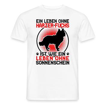 Life without Harzer Fuchs Herding Dog Herding Fox - Men's T-Shirt - white - Front - AI Model Male 178 dark (178cm)