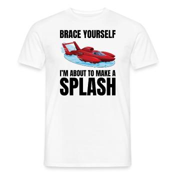 Splash Alert: Wasserflugzeug-Rennen Fun Wassersport - Männer T-Shirt - Weiß - Vorne - AI Model Male 178 dark (178cm)