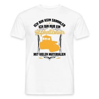 Le constructeur d’asphalte n’est pas un constructeur de routes collectrices - T-shirt homme - blanc - Devant - AI Model Male 178 dark (178cm)