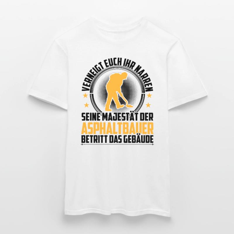 Le constructeur d’asphalte s’incline devant vous constructeur de routes T-shirt homme