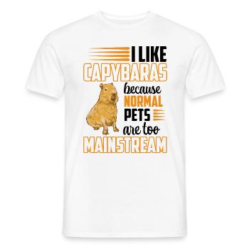J’aime Capybara Amérique du Sud Capybara - T-shirt homme - blanc - Devant - AI Model Male 178 dark (178cm)