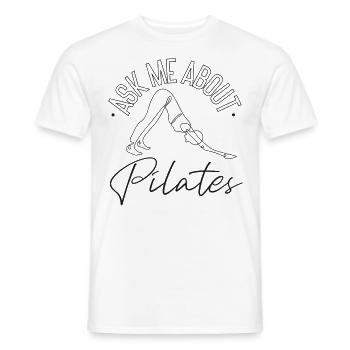 Instructeur de Pilates Enseignant Demandez-moi - T-shirt homme - blanc - Devant - AI Model Male 178 dark (178cm)