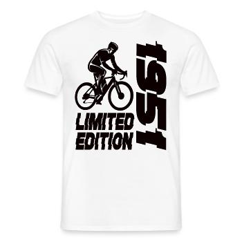 Édition limitée 1951 Bicyclette en édition limitée - T-shirt homme - blanc - Devant - AI Model Male 178 dark (178cm)