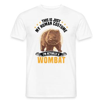 Nur ein Wombat Kostüm Australien Beuteltier - Männer T-Shirt - Weiß - Vorne - AI Model Male 178 dark (178cm)